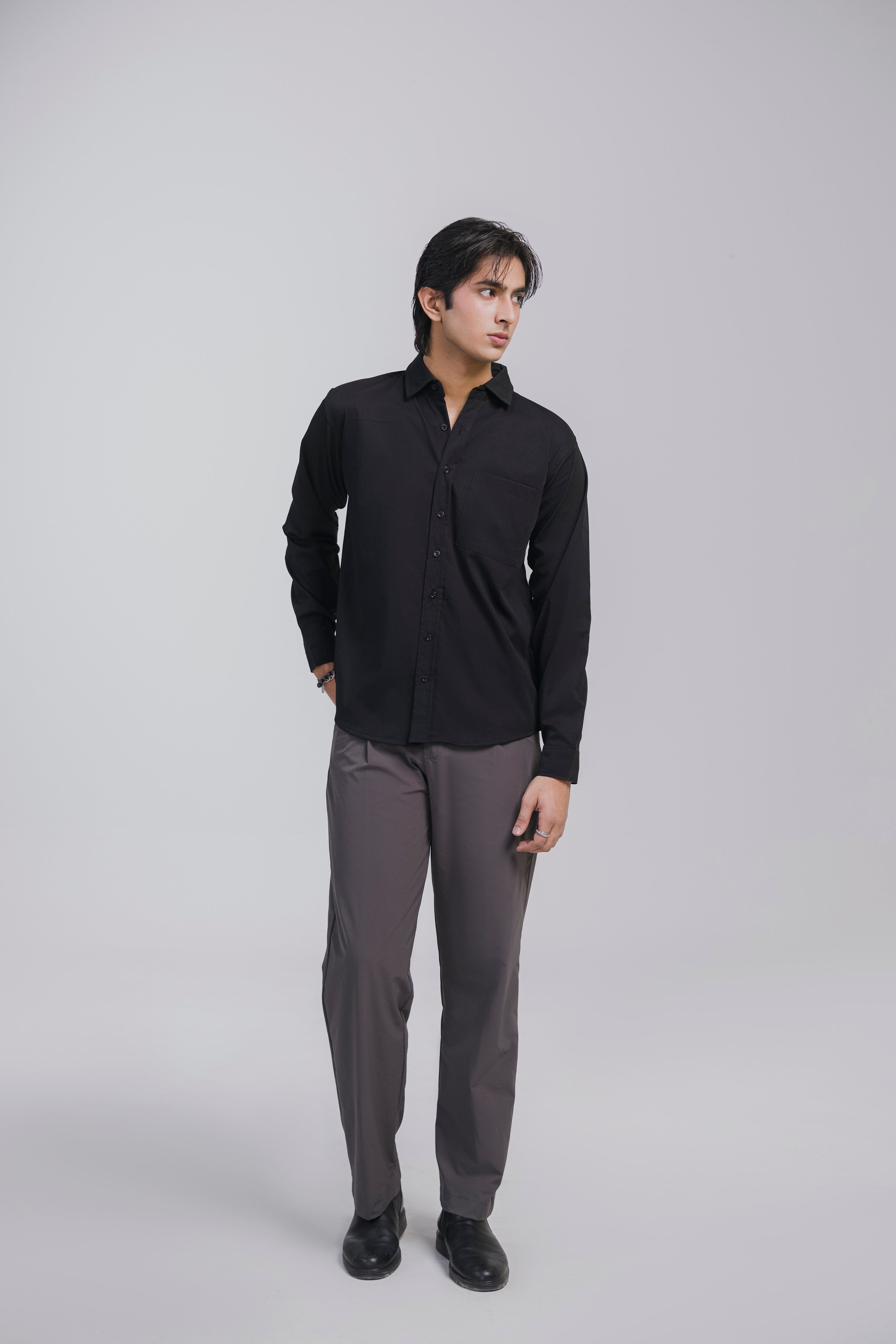 Charcoal Tailored Pants Men