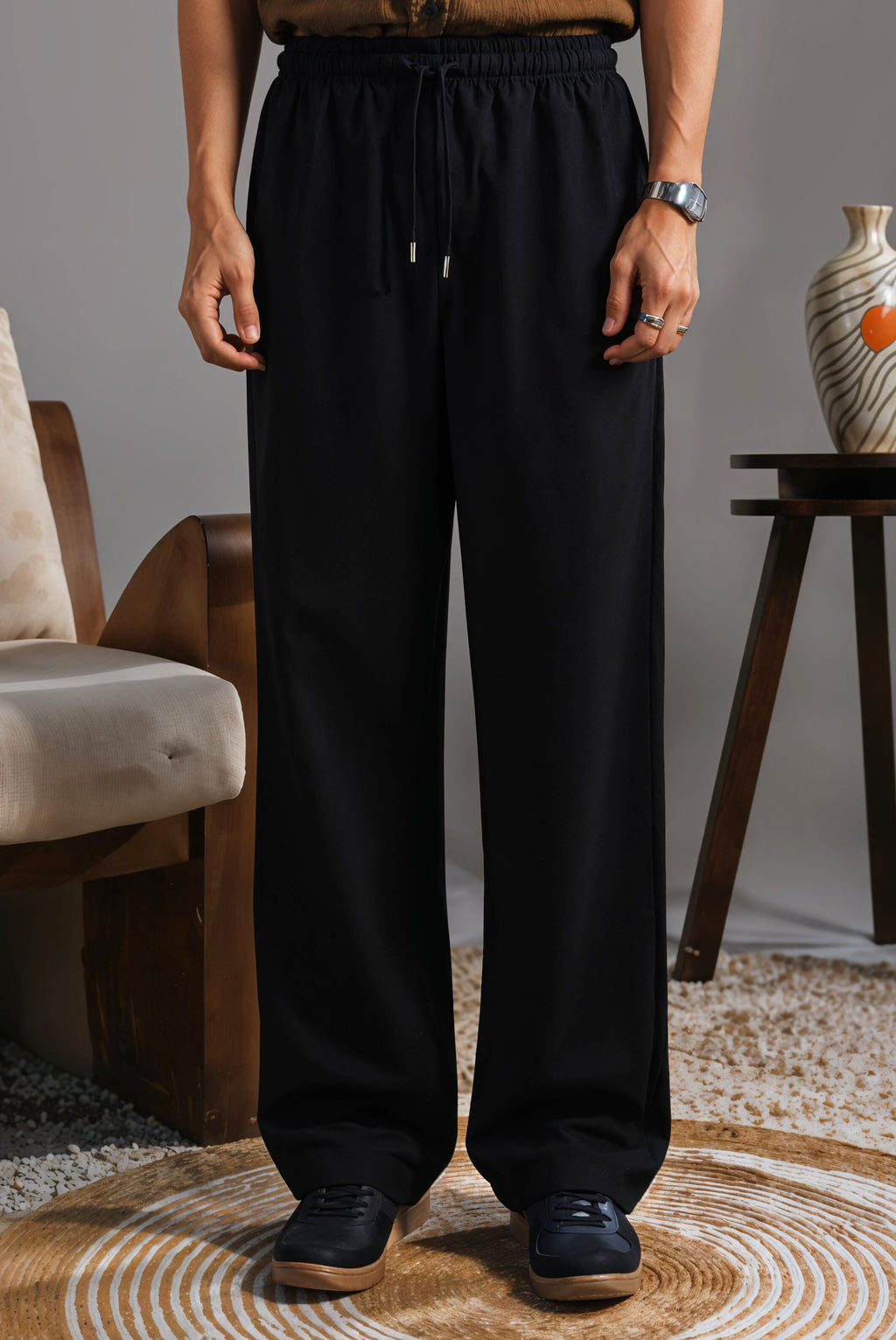 Black Relaxed Trouser Men
